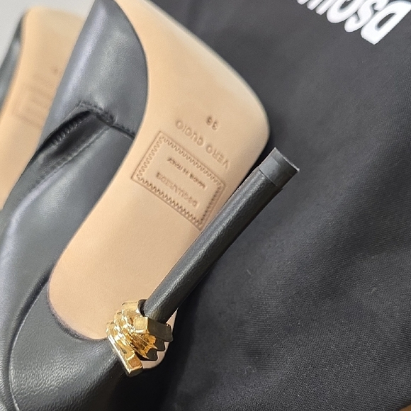 Dsquared2 Black Over the Knee Women's Leather Boots - Picture 9 of 12